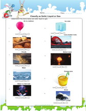 states of matter worksheet for 2nd grade