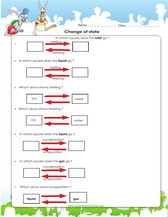 change of states of matter worksheet 3rd grade