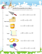 properties of objects worksheet for 3rd grade