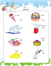 Mixtures science worksheet for 3rd grade