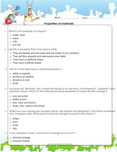 5th grade science worksheets, PDF Printable