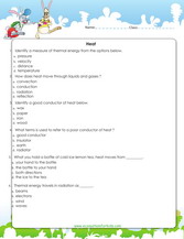 Grade 6 science worksheets