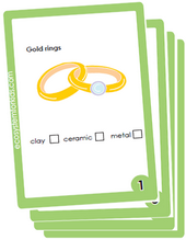 materials and their properties flash cards.