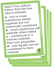 learn about mixtures with the ad of flash cards.