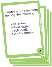 atoms and elements flash cards for kids