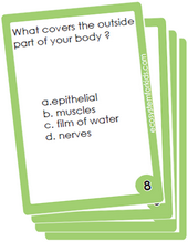 flash cards on cells and their functions.