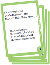 flash cards on characteristics of mammals