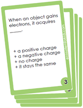 Electricity and magnetism flash cards