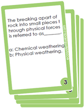 free flash cards on Earth processes