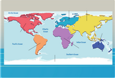 Map of continents diagram game to label.