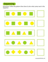 Sequencing worksheet