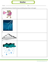 weather conditions worksheet for kids to review pdf