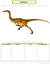 gallimimus worksheet for kids