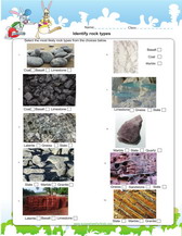 identificatio of rock types 2nd grade worksheet for kids pdf