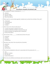 functions of a cell pdf worksheet