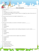 Force And Motion Actvitity Games And Worksheets